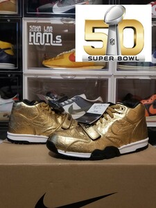 新品　限定　NIKE AIR TRAINER 1 PREMIUM QSナイキ エア トレーナー 1 プレミアム スーパーボール50 ゴールドコレクション　26.5 NFL