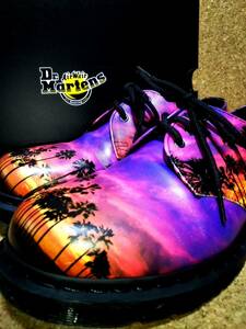 【Dr.MARTENS】ドクターマーチン 1461 LA 3ホールシューズ UK7 (26cm ) CORE PRINT 3 EYE SHOE MULTI+BLACK 希少レア【箱付き良品】