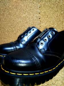 【Dr.MARTENS】ドクターマーチン スミス ベックス LL フロントジップシューズ UK6 (25cm ) SMITHS BEX LL 4EYE SHOE 厚底【良品】