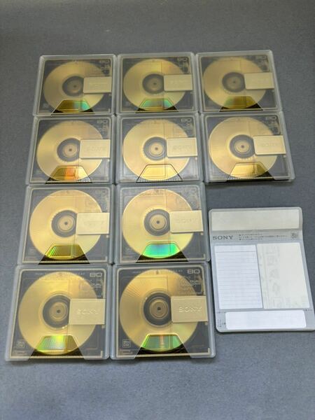 MD ミニディスク minidisc 中古 初期化済 SONY ソニー color collection 80 ゴールド 10枚セット