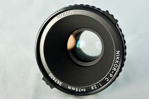 ★外観並品★ニコン NIKON NIKKOR-P・C 75mm F2.8！ZENZA BRONICA ゼンザブロニカ中判単焦点レンズ！#00540#9917#08990#22