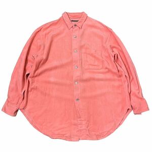 90s ys Japanese label Yohji Yamamoto over shirts salmon pink y’s collection archive vintage big 
