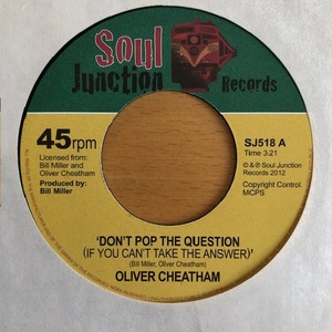 Oliver Cheatham Don't Pop The Question / Good Guys Don't Make Good Lovers　FUNK SOUL Free soul ソウル レアグルーヴ