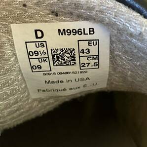 ニューバランス 996 ブラック ガラスレザー Made in USA 加水分解 難あり 要修理 New Balance スニーカーの画像6