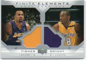 【Kobe Bryant / Derek Fisher】 2003 Upper Deck Finite Elements Dual Warm-Ups Dual Jersey