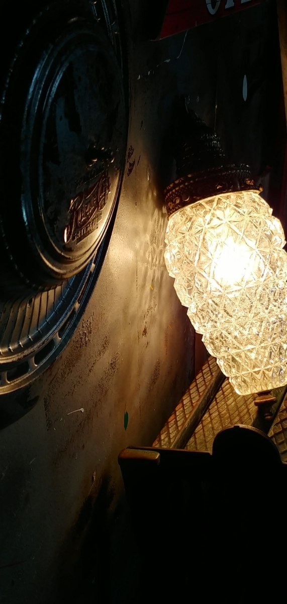 مصباح معلق على شكل زجاج أمريكي عتيق/مصباح سقف/مصباح سقف/#تركيبات المتجر #Antique #Brocante, الأعمال اليدوية, الداخلية, بضائع متنوعة, آحرون