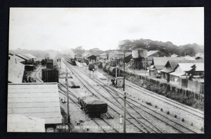 ＊戦前絵葉書「羽後平澤駅」／ 秋田県 鉄道 機関車＊