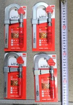 4個 ベッセイ BESSEY U字型 クランプ LMU10/5 ①622　開き 100mm フトコロ 50mm レール 15×5mm　4934560009622_画像1