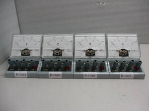島津製作所(株) 直流電圧計 4台セット 通電確認済 管理番号E-1334/1335/1336/1337