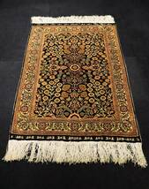 手織り ペルシャ絨毯　シルク 絨毯 ペルシャ　イラン産 クム産 ウ-ル100%[61178qu]_画像3