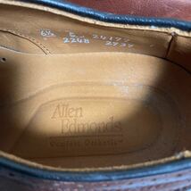 Allen Edmonds アレン エドモンズ 革靴 レザーシューズ 牛革 Vibram ダークブラウン 61/2 26cm ②_画像10