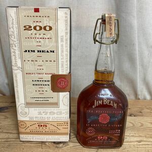 ◇古酒◇ ジムビーム 200周年記念ボトル 750ml 95PROOF JIM BEAM バーボンウイスキー 箱付 未開栓 限定品