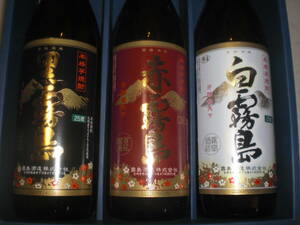 Киришима саке пивоварня / Куро Киришима, Акагиришима, Ширагиришима 25 градусов 900 мм 3 бренды, установленные из Миядзаки