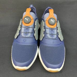 PUMA プーマ ゴルフ イグナイトパワーアダプト PWR ADAPT ウォータープルーフ 26.5cmゴルフシューズ ネイビー C8