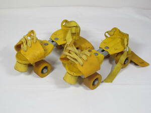 当時物　ローラースケート クワッドスケート レトロ ビンテージ　昭和 1988年　黄色