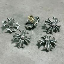 【 4mm シカゴスクリュー 】 シルバー925 カットアウト アイアンクロス 十字架 クロス ネジ カスタム レザークラフト Sterling silver_画像3