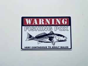 ブリキ看板 20×30㎝ WARNING FISHING POX 釣りバカ フィッシング SIGN アメリカンガレージ アンティーク インテリア 新品 PRO-431