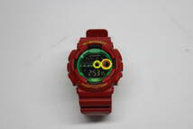 ☆②G-SHOCK GD-100RF RED 動作中 中古品 同梱不可 激安1円スタート☆ _画像1