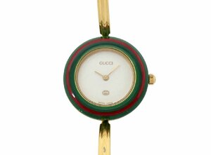 GUCCI/グッチ チェンジベゼル フルセット 11/12 バングルウォッチ 電池交換済み 中古