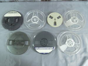 オープンリールテープ 7枚セット（7号×6枚、5号×1枚）『maxell』『NEC』『SONY』『TDK』『Toshiba』 ※テープなし