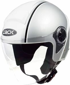[スピードピット]ZR-20シールド付きJETヘルメット ホワイト/シルバー 