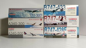 1/400 DRAGON WINGS AIR CANADA BOEING 747-400 / 747-400 / 777-300 AIRBUS 340-300 / 340-500 cargolux BOEING 747-400F 6機セット 