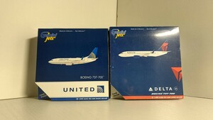 1/400 Gemini Jets ジェミニ ジェッツ United Airlines / DELTA Airlines / BOEING B737-700 旅客機 2機セット