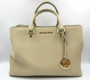 ◇ MICHAEL KORS マイケルコース ハンドバック ベージュ×ゴールド金具 レディースバッグ 中古品