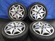 【宮城 塩釜発】中古 タイヤ・アルミホイールセット 4本 社外品 155/55R14 5J PCD100 オフセット+45 タイヤひび有り ※個人宛発送不可_画像1