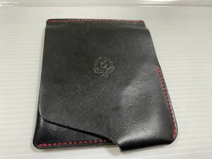 JACAJACA フクロウ　ふくろう　FUKURO レザー　革　二つ折り財布 本革 財布 ブラック　黒　JITAN ジタン　中古　ジャカジャカ　日本製