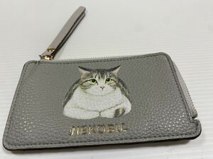 猫　ネコ　ねこ　猫部　カードケース　フラットポーチ　中古　美品　フェリシモ