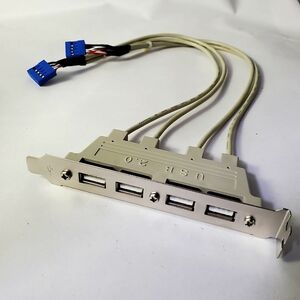 USB2.0 4ポート PCIブラケット StarTech USBPLATE4 4ポート増設変換アダプタ ピンヘッダー接続USB
