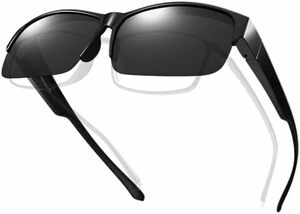 [Br'Guras] 偏光オーバーサングラス 偏光サングラス 釣り用 オーバーグラス オーバーサングラス 眼鏡の上から 偏光レンズ