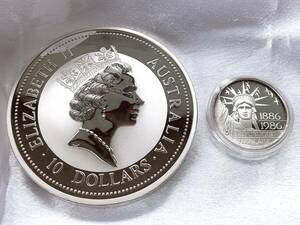 美品☆オーストラリア銀貨1996年10オンス☆エリザベスⅡ世カワセミ☆アンティーク☆純銀