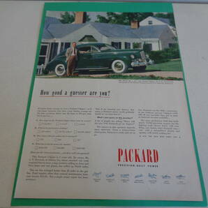 即決 広告 アドバタイジング アメ車 パッカード ＰＡＣＫＡＲＤ １９４０ｓ 飛行機 エアライン パン アメリカン ワールドの画像1