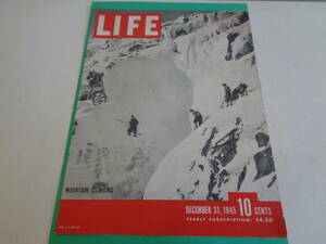 即決　ＬＩＦＥ　ライフ　表紙　１９４５年　１９４０ｓ　雪山　クライミング　タオル　ＣＡＮＮＯＮ　レトロ　コレクター　ヴィンテージ