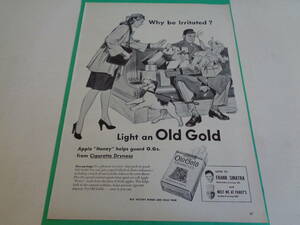 即決　広告　アドバタイジング　タバコ　シガレット　ＯＬＤ　ＧＯＬＤ　１９４０ｓ　モノクロ　レトロ　パッケージ　ミッドセンチェリー