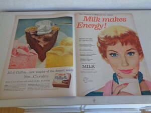 即決　広告　アド　ＪＥＬＬ－Ｏ　シフォンパイ　チョコレート　ミルク　ＭＩＬＫ　牛乳　１９５０ｓ　キャンベルスープ　タバコ　コダック