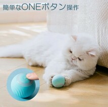 猫おもちゃ 猫じゃらし 電動ボール 電動 ボウル 自動走行ボール 光るボール 360度自動回転 LEDライト付き 発光回転ボール USB充電式 _画像7