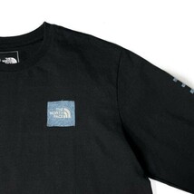 1円～!売切!【正規新品】THE NORTH FACE◆L/S LOGO PLAY 長袖 Tシャツ ロンT US限定 袖ロゴ ヒマラヤ 落描き風 キャンプ(L)黒 180902-20_画像6