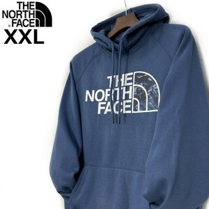 1円～!売切!【正規新品】THE NORTH FACE◆W PRINTED NOV HOODIE プルオーバー パーカー US限定 裏起毛 アウトドア(XXL)青 迷彩 181130-30