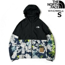 1円～!売切!【正規新品】THE NORTH FACE◆PRINTED FLYWEIGHT HOODIE 2.0 ウインドパーカー US限定 2023最新 防風(S)黒 紺 総柄 180915-50_画像2