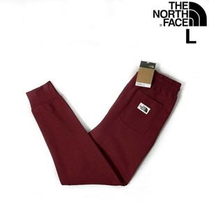 1円～!売切!【正規新品】THE NORTH FACE◆HERITAGE PATCH JOGGERS ジョガーパンツ スウェット US限定 ロゴパッチ 裏起毛(L)赤 190110-25