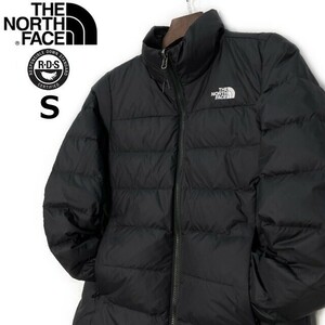 1円～!売切!【正規新品】THE NORTH FACE W FLARE DOWN JACKET2 ダウンジャケット US限定 防寒 軽量 ロゴ刺繍 フレアダウン(S)黒 190122-85