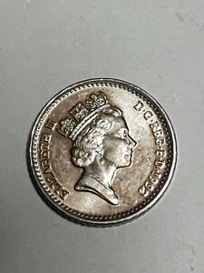 イギリス　5ペンス白銅貨　1992年　極美品