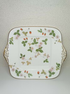 【一円スタート】 WEDGWOOD ウェッジウッド ワイルドストロベリー ブレット&バター プレート 約2724cm