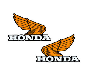 Honda CLASSICS オールドウイングステッカー14(イエロー 14) 【ミニモト】【minimoto】【ホンダ 4mini】【ツーリング】【カスタム】