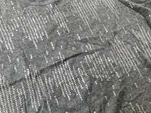 レディス9/Mサイズ：エルミダ【EL MIDAS】スパンコール飾り・絹シルク+キャメルニット/やわらか・薄手セーター：チャコールグレー_画像7