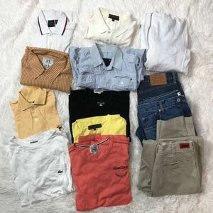 1スタ メンズ13点セット まとめ パーカー ポロシャツ 長袖 T 半袖 デニムパンツ ラコステ ARMANI EXCHANGE アルマーニエクスチェンジ