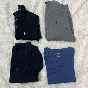 1スタ まとめ セット POLO RALPH LAUREN ポロラルフレーレン メンズ4点セット SPORT スポーツ ベスト tシャツ ポロシャツ 長袖シャツ S M